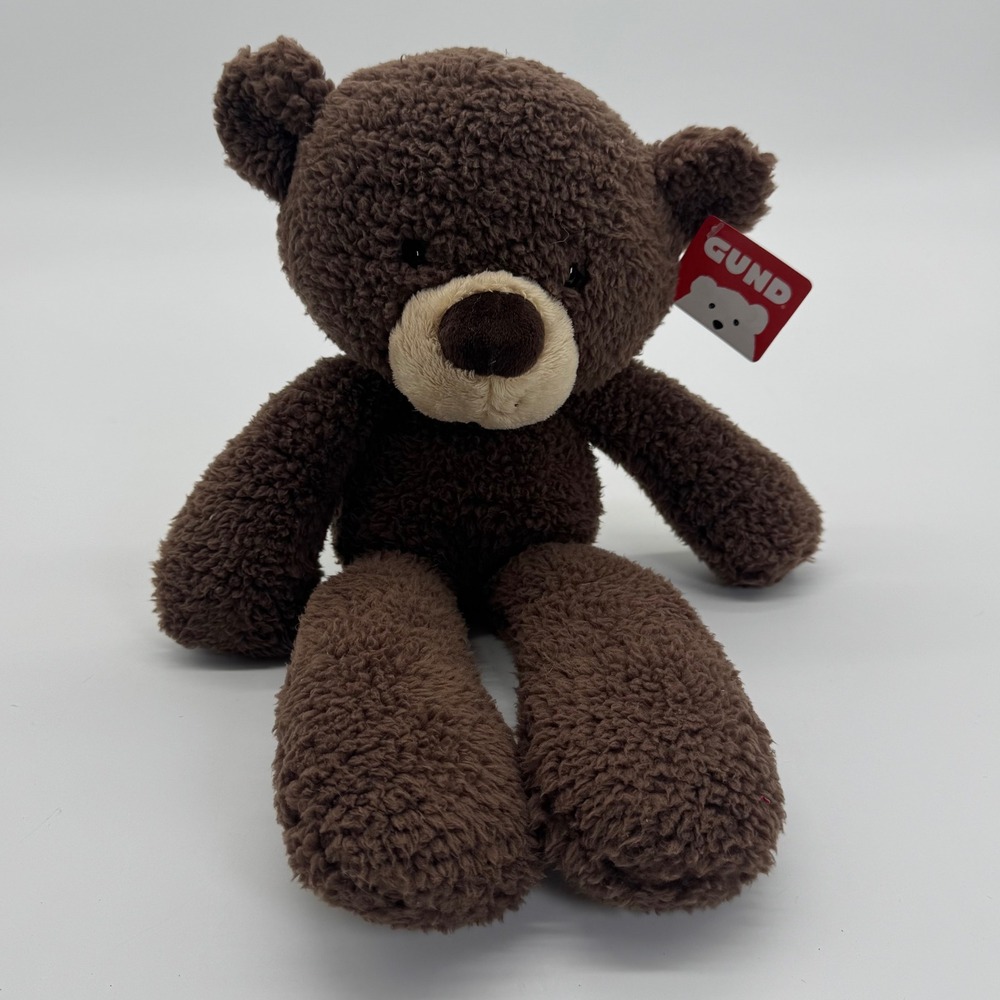 Gund Fuzzy Teddy Bear 320115 Brown Plush Stuffed Animal Toy 13.5 Inch
